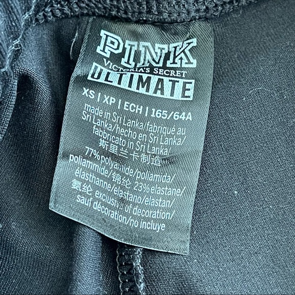 PINK Victoria’s Secret Black High Waisted Jogger Pants Size XS - Picture 15 of 16